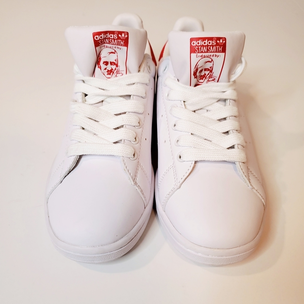 ADIDAS Stan Smith Red and White Sneakers NWOT